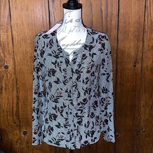 NWT • Candie’s | Floral Ruffle Blouse